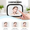 Relavel Mini Makeup Bag with Led Mirror, Small Floral Cosmetic