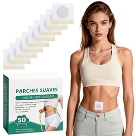 50uds Parches de Aceite de Ricino para Ombligo, Paquete de Aceite de Ricino de Algodón Orgánico Altamente Absorbente Desechable, Transpirables y Fugas, No Requieren Lavado (Aceite No Incluido)