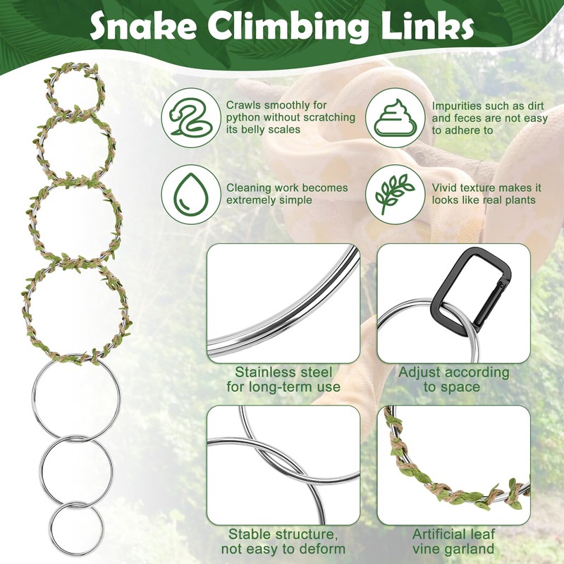 Coldairsoap Snake Enrichment Rings Climbing Toys(Symmetry)