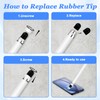 36Pcs Rubber Tips for Stylus Pens,0.24inch/0.27inch/0.31inch Universal Replacement nibs for