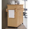 Hodedah Kitchen Island with Spice Rack plus Towel Holder in
