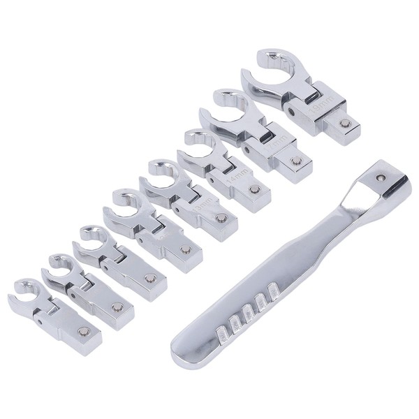 Flexible Head Wrench Kit, Replaceable Wrench Set 180 Degree Rotating
