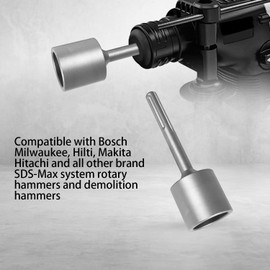 PIHIL SDS Max Shank T Post Driver for T Post, 2 Inch Diameter Head,T Post Ground Driver, Fence Post Pounder and Rods Driver Compatible with SDS-Max Rotary & Demolition Hammers