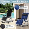 H&ZT Adjustable Chair Folding Lounge Chair Reclining Patio Chairs with