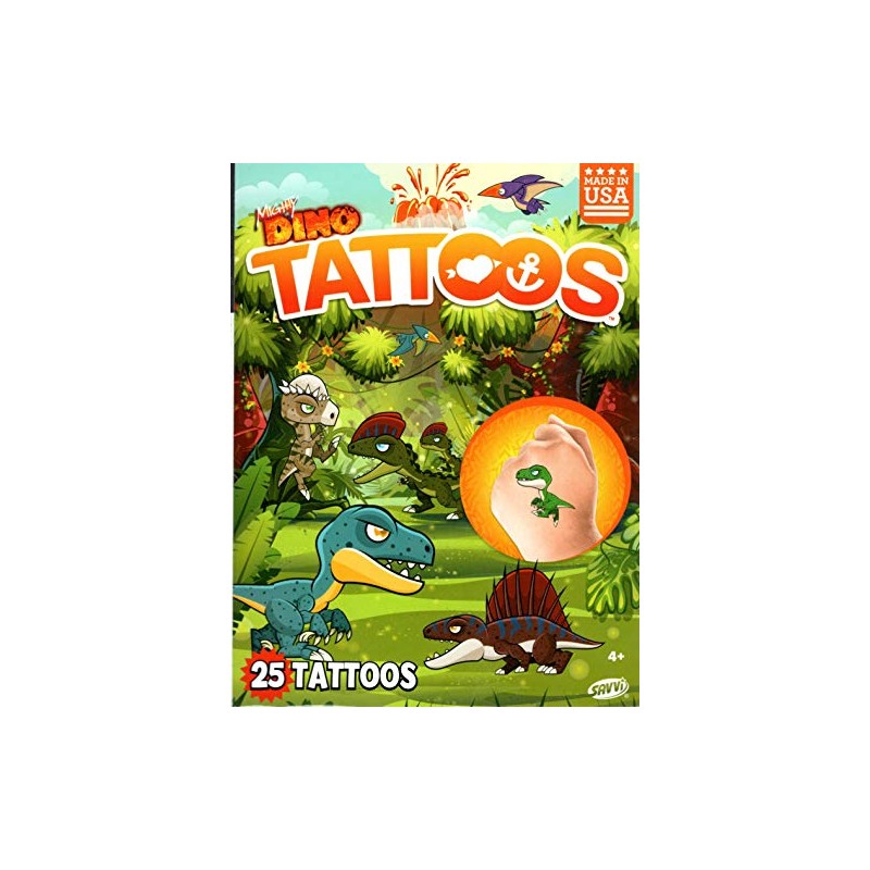 Savvi Dino - Temporary Tattoos - 25 Tattoos