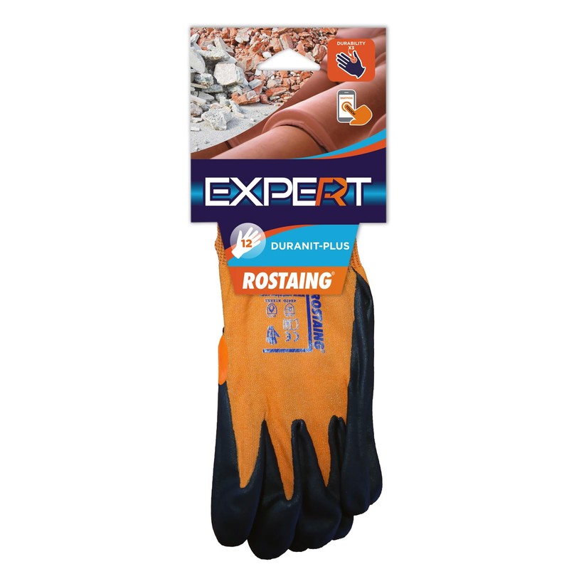ROSTAING Duranit-Plus Gloves Cut Resistant Construction and DIY Gloves Suitable
