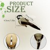 LWINGFLYER 2pcs Artificial Chickadee Birds 4Inch Clip on Bird Ornaments