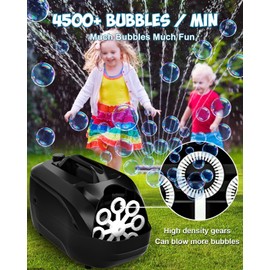 QINGBAO Bubble Machine - 4000+ Bubbles/Min Automatic Bubble Blower - Mini Bubble Machine for Toddlers 1-3 & Kids - Portable Professional Bubble Maker - Bubble Toys for Indoor and Outdoor