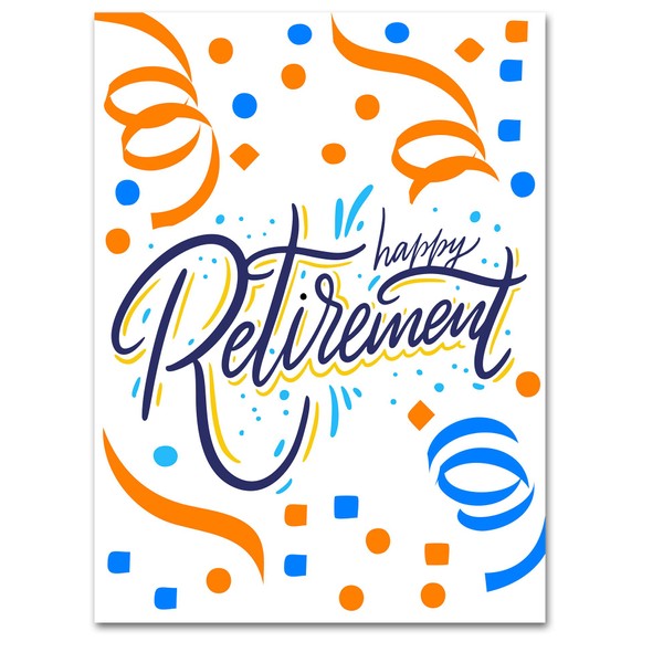 Small World Greetings Large Retirement Card - Blank Inside With Envelope - 11.75" x 9" - Large Retirement Card from Group - Giant Retirement Card for Coworkers, Employees, Friends or Family