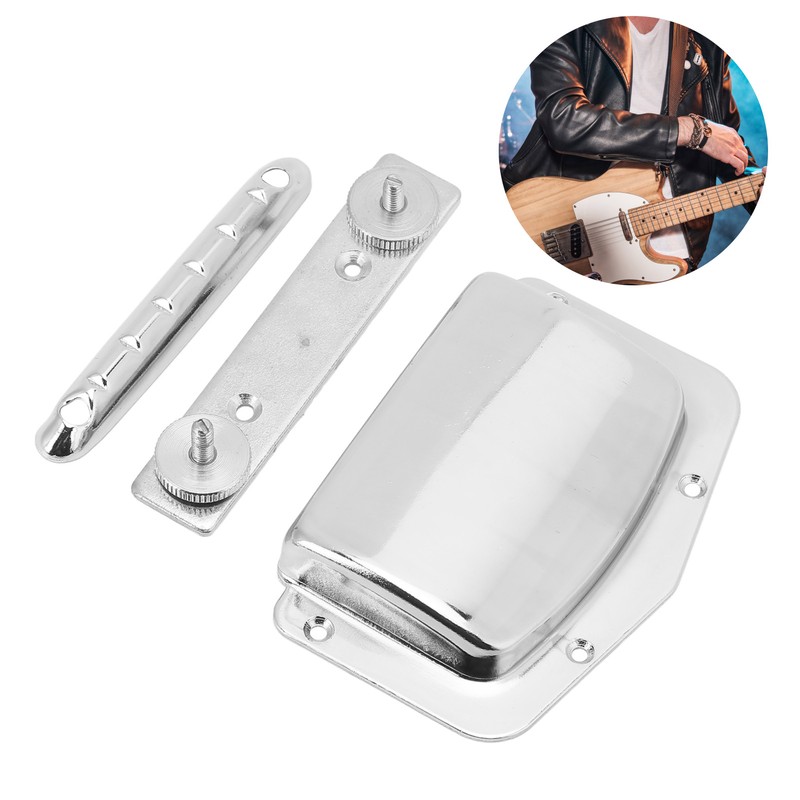 Guitar Bridge Cover Metal Shell Bridge Protector with Screw Stringed