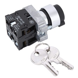 2 Position Key Switch ZB2-BE101 Self-Resetting Power Locking Conversion Twist Lock Switch Lock Key A