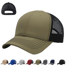 CWENDANER Mens Baseball Caps Trucker Classic Color Blocking Snapback Cap, Army Green