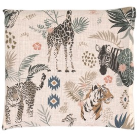 Linseed Cushion 12 x 12 cm - Organic Fabric "Wild Animals" - Heat Cushion & Cold Cushion - Grain Cushion