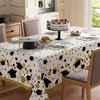 XCHI Congrats Grad Graduation Cap Dots Tablecloth Rectangle Washable Table