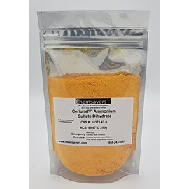 Cerium(IV) Ammonium Sulfate Dihydrate, ACS, 99.97%, Certified, 250g