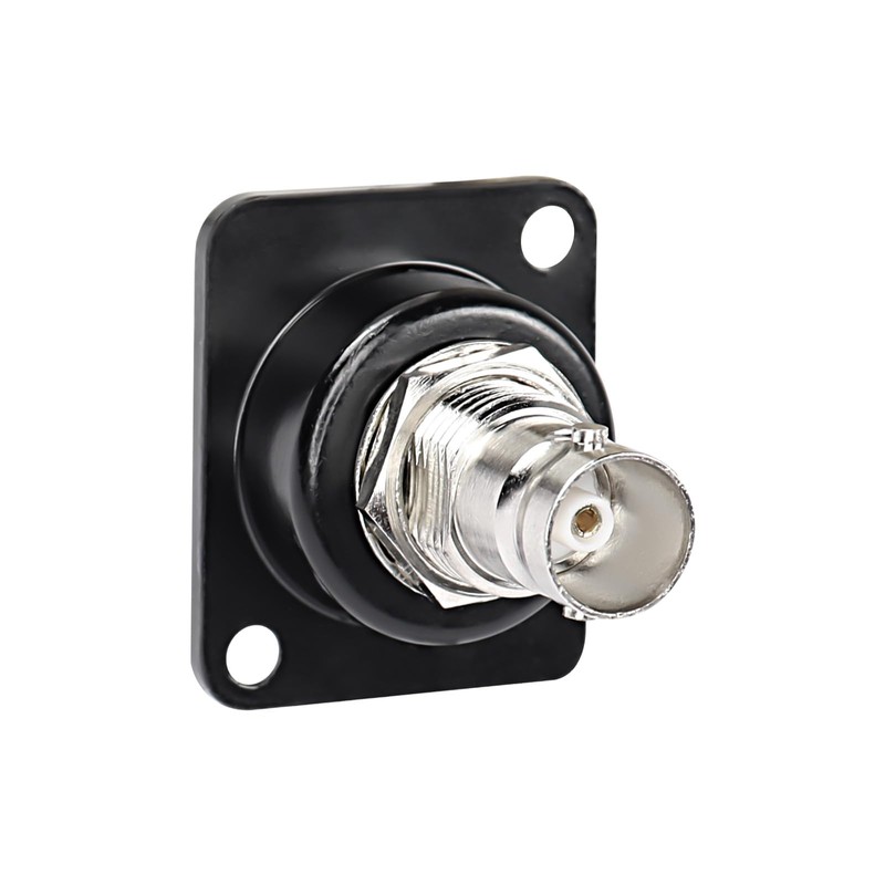 XMSJSIY D-Type Double BNC Male Chassis Panel Mount Adapter Gold-Plated