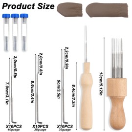 Wool Felting Needle Tools, Needle Felting Supplies Kit, 3 Sizes Felting Needles, Wool Felting Tool Kit, Felt Needles Kit for Beginner, Needle Felting Kit with Wooden Handle for DIY Wool Felting