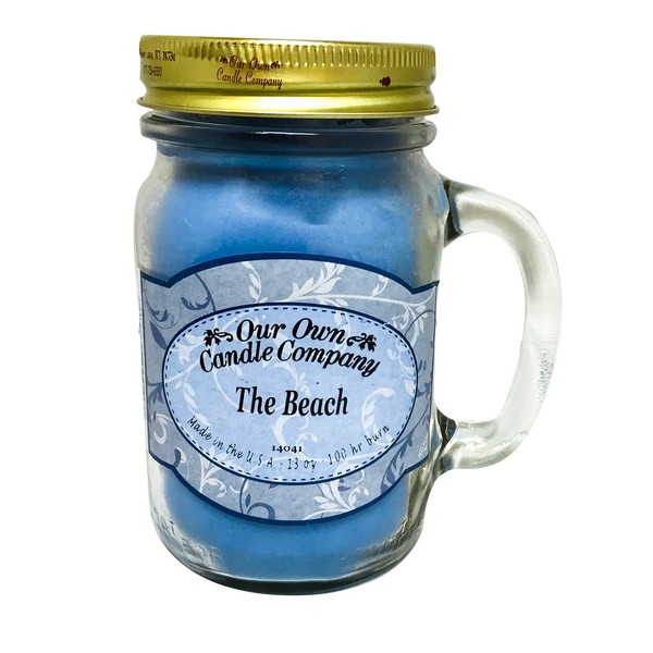 Our Own Candle Company The Beach Scented 13 Ounce Mason Jar Candle