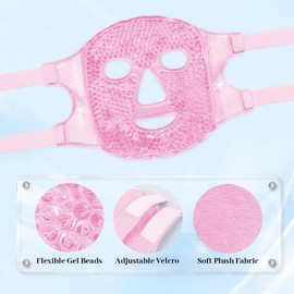 JEYORZY 1 x cooling mask, ice mask, face, cooling pads, eyes, ice mask, ice mask, the cooling ice eye mask can be used as a hot compress, face spa for pressure, headaches, skin care