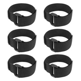 PATIKIL Reusable Cable Ties 14x1inch, 6 Pack Adjustable Hook and Loop Straps Multipurpose Nylon fastening Cord Wrap for Organizer or Storage, Black