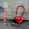 UP Security Small Combination Padlock, Cable Locks with Combination, Cute