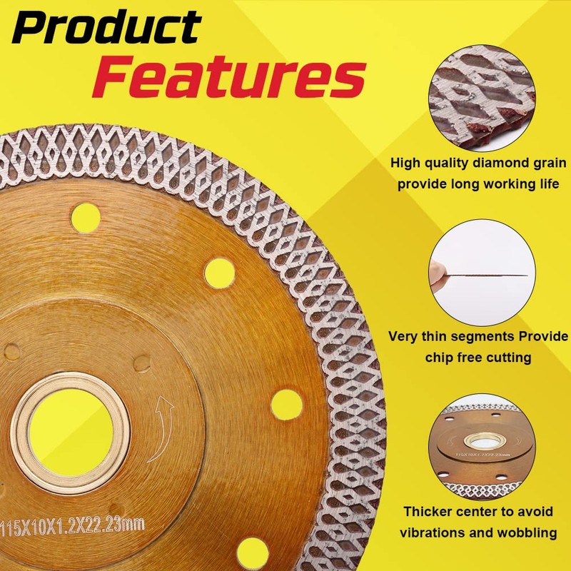 Solidure 115 mm Super Thin Diamond Tile Blade Diamond Cutting