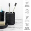ZCCZ - Black Bathroom Accessories Set 4 Pcs - Toothbrush