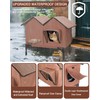 Large Heated Cat House for Outside in Winter, Elevated Insulated