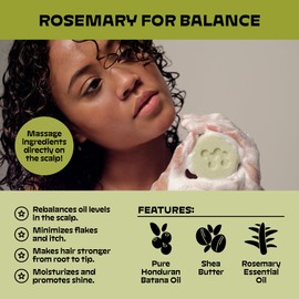 NOLÉ Shampoo and Conditioner Bar Set, Rosemary Mint - Rice Protein Shampoo Bar, Anti Dandruff Shampoo Bar Sulfate Free, Sustainable, 100% Plastic Free Packaging, 5.12 oz