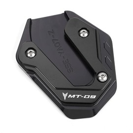 For MT-09 MT09 MT 09 FZ09 mt09 sp 2015-2024 2025 2026 CNC Aluminium Alloy Motorcycle Side Stand Extension Plate Stand Magnification Plate Accessories (Black)