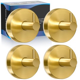 Suction Cup Hooks for Shower,Shower Hooks for Inside Shower, Suction Cup Hooks for Wreaths on Glass,Windows,Tile,Mirrors,Metals,Towel Hooks for Bathrooms for Hanging Towels, Robe, Loofah-Gold(4 Pack)
