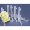 Clear Frosted Plastic Economy Easels with Locking Bar 7 Inch