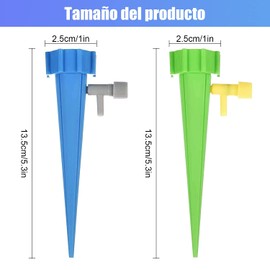 12 pack Picos de riego automático, bebedero de plantas, dispositivos de riego de plantas, riego automático por goteo de riego Bulbos de riego Sistema de estacas con interruptor de válvula de control