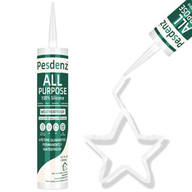 Clear Universal Silicone Caulk, 100% Silicone Sealant Outdoor Waterproof, Flexible Cartridge Adhesive Caulking for Aquarium RV Roof Window Door Kitchen Bathroom Bathtub Shower Seal, 10.1 Oz, 1 Pack