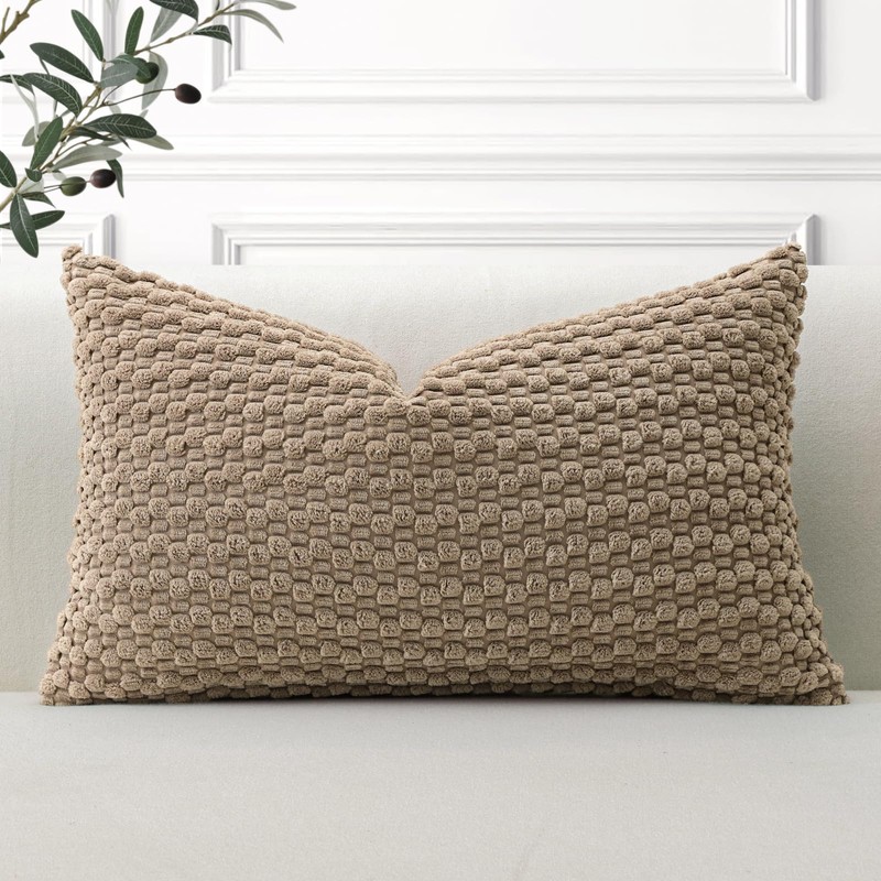 Artscope Pom Poms Decorative Corduroy Cushion Cover 30x50cm Super Soft