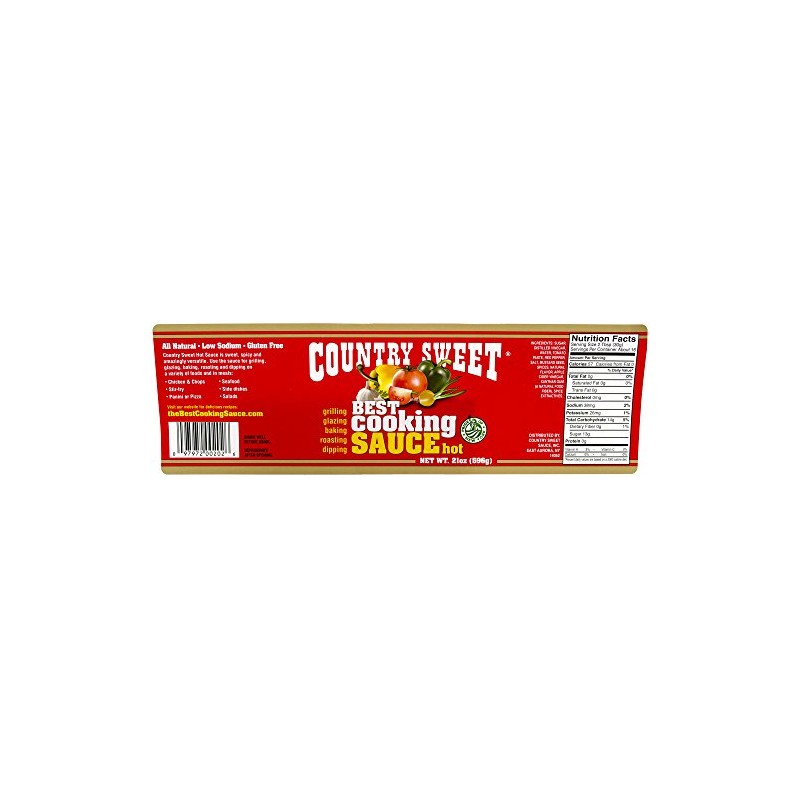 Country Sweet Sauce - Premium Cooking and Finishing Sauce (Hot,