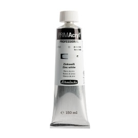 Schmincke - PRIMAcryl® Professional finest brilliant acrylic paint, zinc white, 150 ml tube, 13 100 019, premium acrylic paint, acrylic painting, professional quality