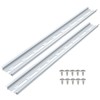 2 Piece VAMRONE Aluminum DIN Rails, 12 Inch Long, 35mm