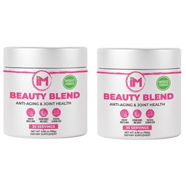 IM Beauty Blend Collagen Powder – 2 Bottles – with Hyaluronic Acid & Vitamin B6 for Hair, Skin, Nails, Anti-Aging, Joint Support – 30 Servings     