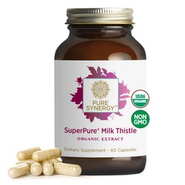 PURE SYNERGY SuperPure Milk Thistle Extract | Liver Detox and Cleanse Supplement | Organic Milk Thistle Extract with Silymarin | for Healthy Liver Support (60 Capsules)