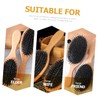 OHPHCALL Solid Wood Hairbrush Women Hair Brush Boar Bristle Massaging