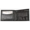 Black Trifold Compact Sized Soft Genuine Leather Wallet