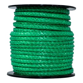SGT KNOTS Hollow Braid HMPE Rope for Arborists, Boating, Camping, Crafting, Cord, Indoor and Outdoor, Lifting Slings and More (1/8", 50ft, Green)