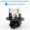 Engine Cooling Fan Motor Relay Radiator Fan Resistor, Compatible with