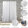 Popkozzi Silver White Glitter Shower Curtain: Sparkle Bling Shiny Washable