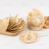 AUEAR, 12 Pack 4 Inch Mini Natural Straw Hat Cap