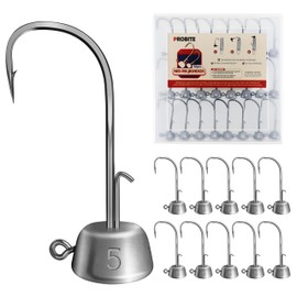 PROBITE Ned Rig Jig Heads Kit – 30pcs Mushroom Jighead Hooks for Bass & Crappie Fishing Lures, Perfect for Soft Plastic Baits in Freshwater & Saltwater, 3/16oz
