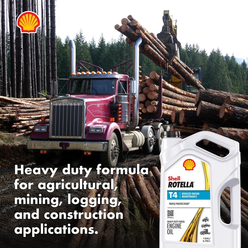 Shell Rotella T4 Triple Protection 15W-40 Motor Oil, 1 Gallon