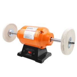 TOOLSPACE Bench Buffer Polisher, 6 Inch Benchtop Buffing & Polishing Machine for Metal, Jewelry, Knives, Wood, Jade and Plastic (6inch)