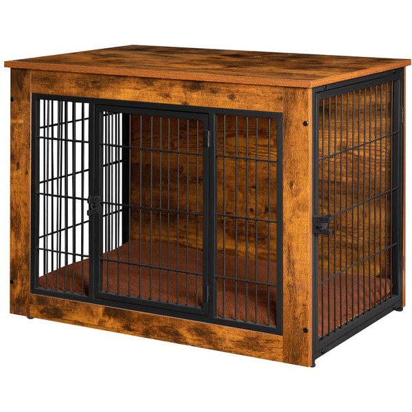 Bigrab Dog Crate Furinture with Thick Cushion, Side End Table